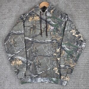 Dairy Boy Realtree Camo Hoodie Pink Logo Pullover Sweatshirt Large Womens